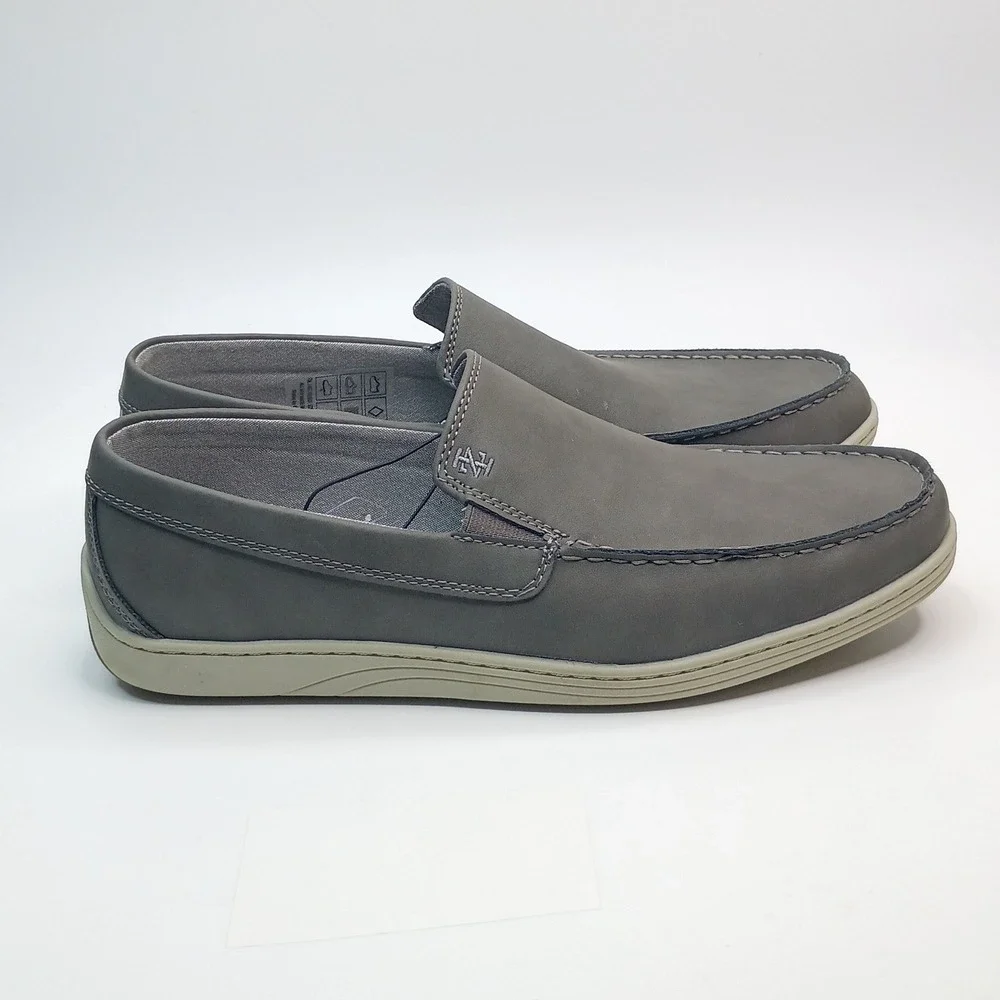 IZOD Seapoint Loafer Men Size 13 Gray Memory Foam Slip On Shoes 1861593